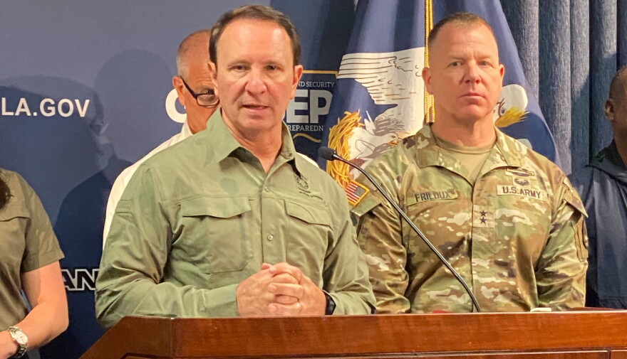 Gov. Jeff Landry at Francine press conference Sept. 11, 2024