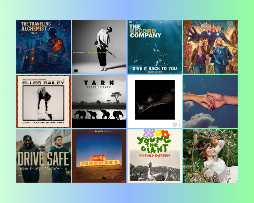 Fresh Tracks Friday album cover collage