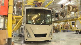 Workers assemble a new RV at Thor Motor Coach's Plant 750 in Elkhart.