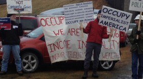 Occupy protesters gathered in Littleton, N.H. on Thursday. 