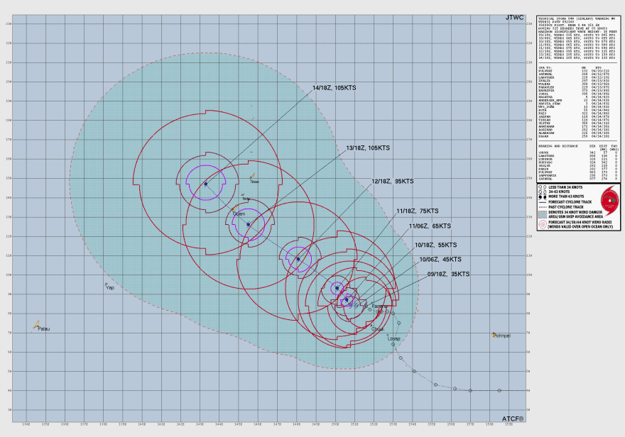 Tropical Storm Sinlaku at 7 a.m. April 10, 2026.
