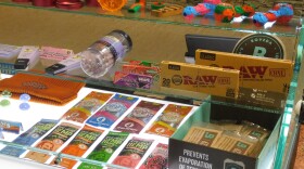Cannabis accessory products for sale at Thrive Cannabis Dispensary in Wilmington, Del.