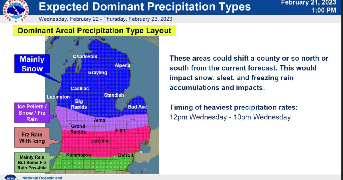 Winter storm to bring heavy ice and snow to mid-Michigan Wednesday ...