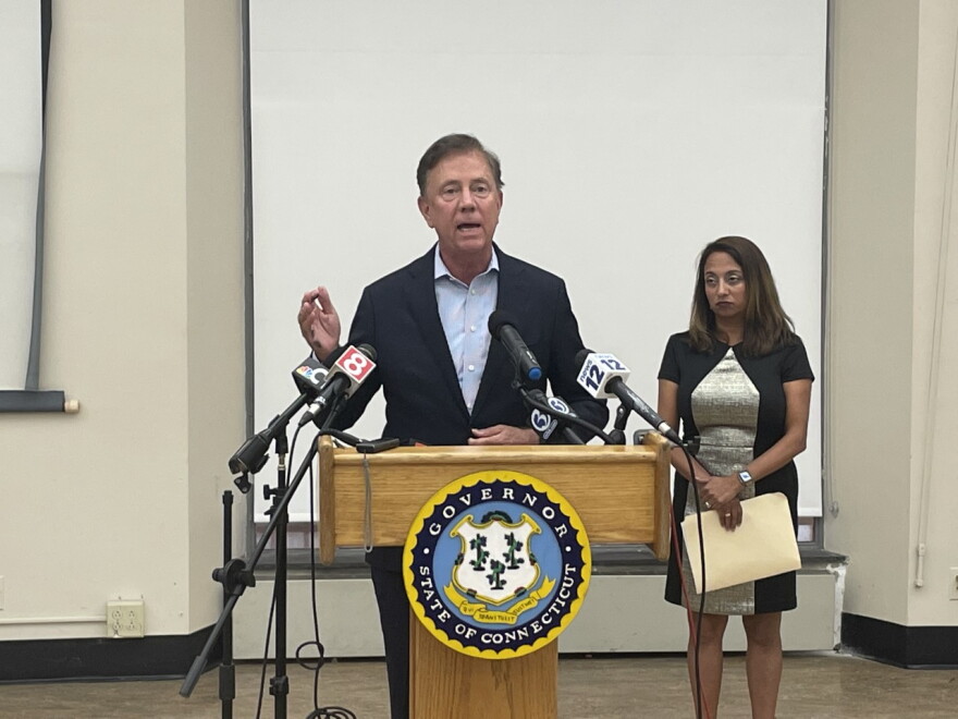  Connecticut Governor Ned Lamont and State Health Commissioner Dr. Manisha Juthani provided an update on the state's COVID-19 response efforts Monday in Bridgeport. 