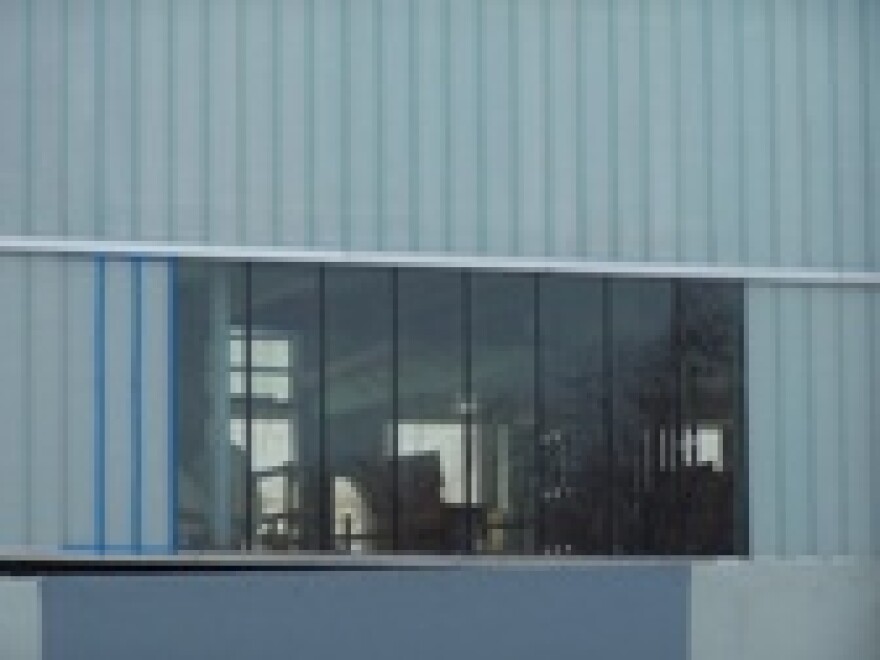 Close-up of the exterior of the Bloch Building, January 2005