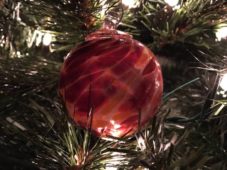 Picture of red Christmas ornament