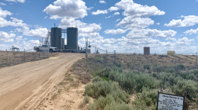 A water supply well for Enduring Resources IV, an oil and gas company with drilling rigs around the Chaco Canyon area.