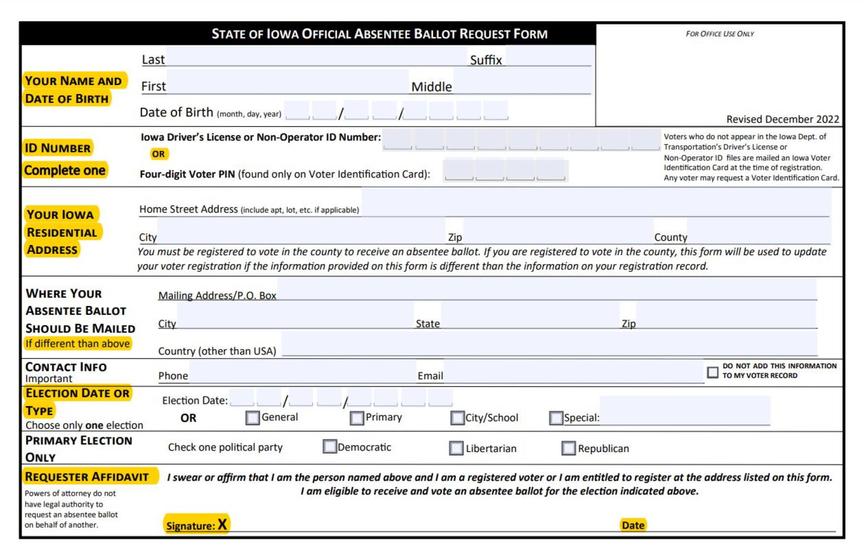 Here's how to request an absentee ballot in Iowa for the 2024 election ...
