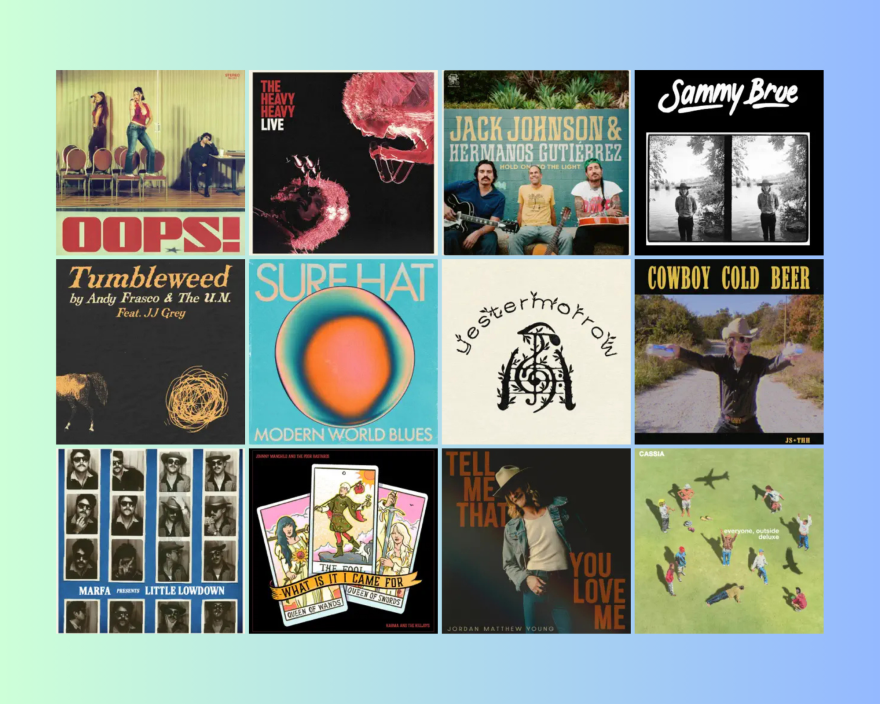 Fresh Tracks Friday album cover collage