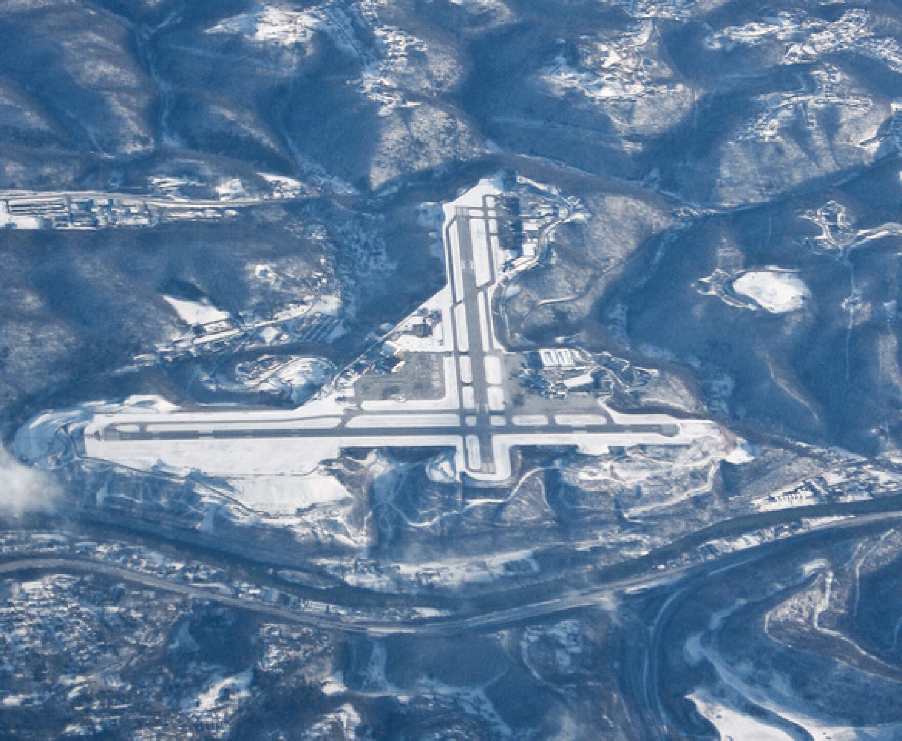 Aerial view of Yeager Airport