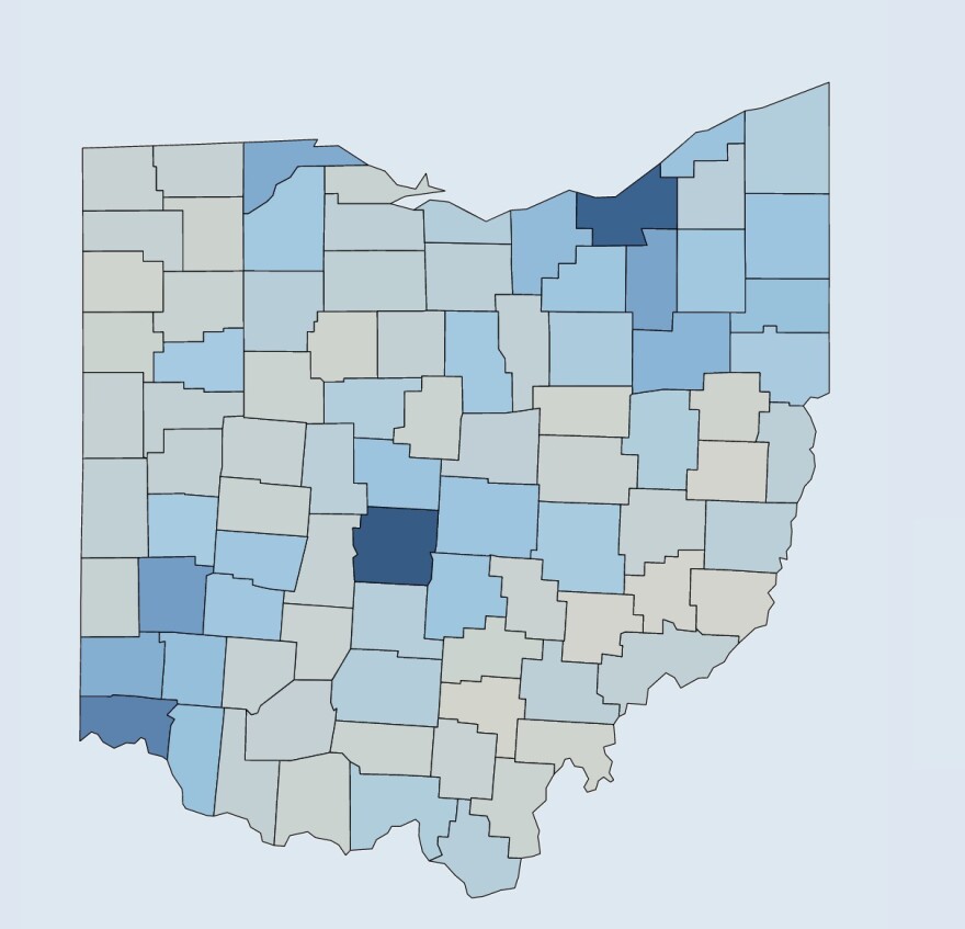 Ohio's COVID map for Friday, March 11, 2022