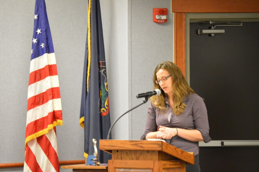 Colleen Unroe as she declines the position on the Ferguson Township Board of Supervisors.