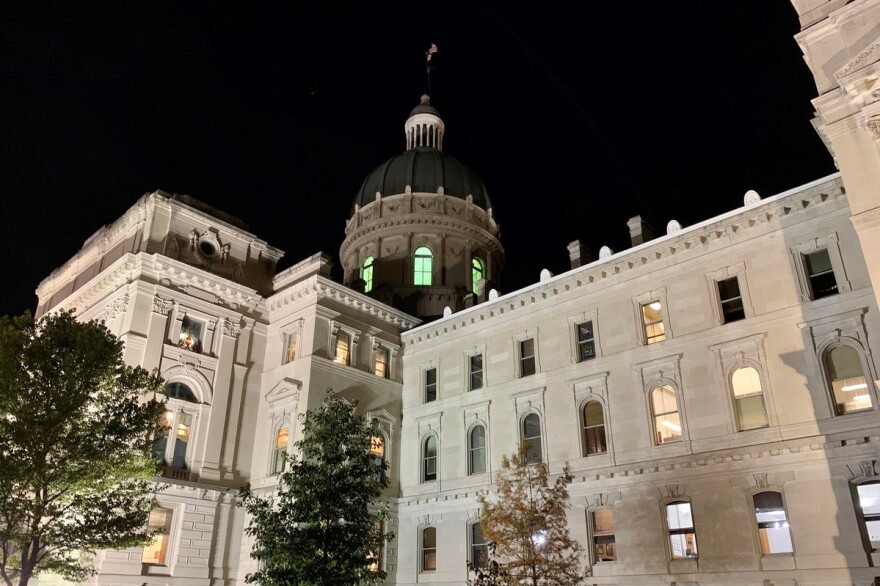 The Indiana Statehouse.