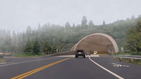 Simulation of Proposed South Tunnel Portal and Approach