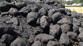 A pile of coal.