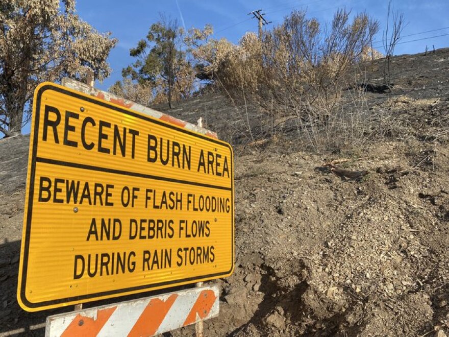 An evacuation warning for Santa Barbara County Alisal brush fire burn area went into effect at noon Sunday.