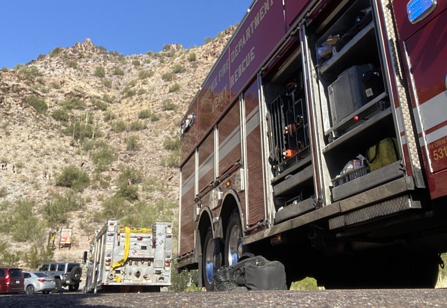 Units on the scene at Piestewa Peak in Phoenix 