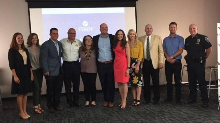 Members of the Fishers Mental Health Initiative Task Force at a meeting.