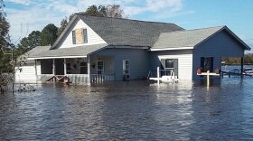 The Coleman family home, damaged beyond repair by floodwaters from Hurricane Florence.