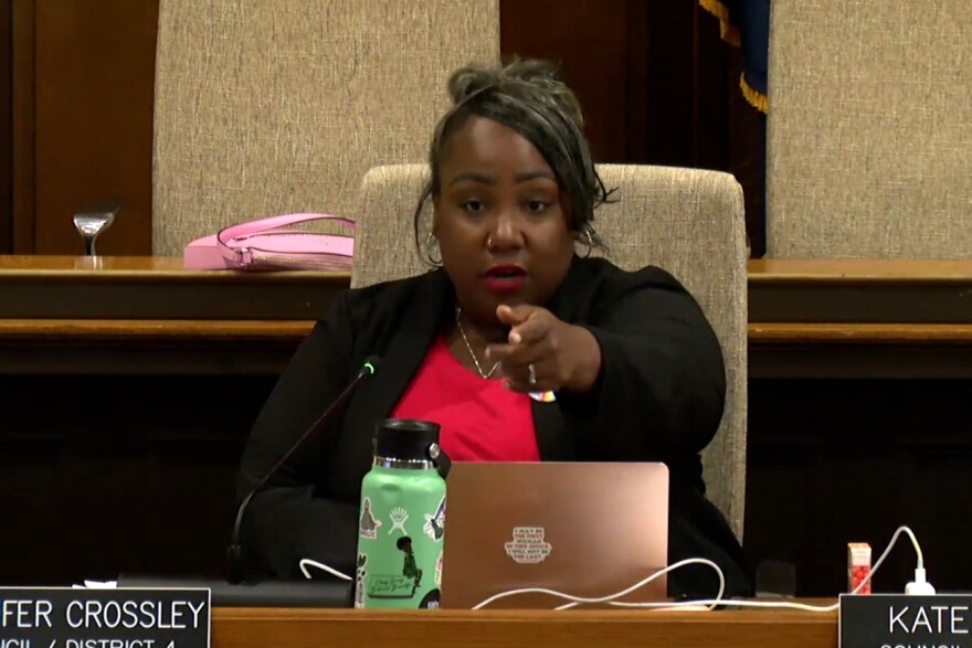 Jennifer Crossley, president of the Monroe County Council, during the council's July 22nd, 2025 meeting.