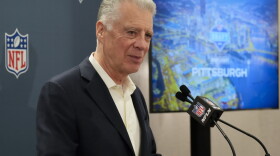 Pittsburgh Steelers owner Art Rooney II speaks during news conference at the NFL football owners spring meetings Wednesday, May 22, 2024, in Nashville, Tenn. The league announced that Pittsburgh will host the 2026 NFL Draft.