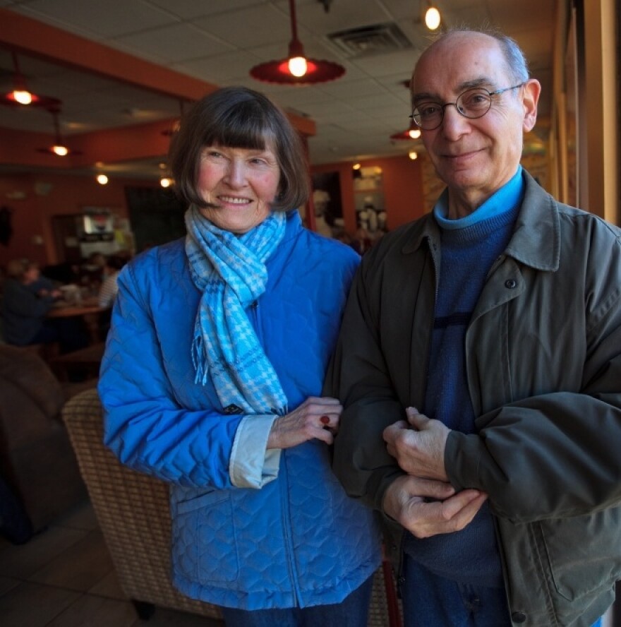 Pricilla and Sharak Samii of Exeter, N.H., are both Democrats, but Sharak says he would vote for Ron Paul in the primary if he could because "he's consistent."