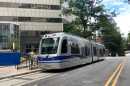 Streetcar in uptown Charlotte