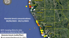 Map of red tide