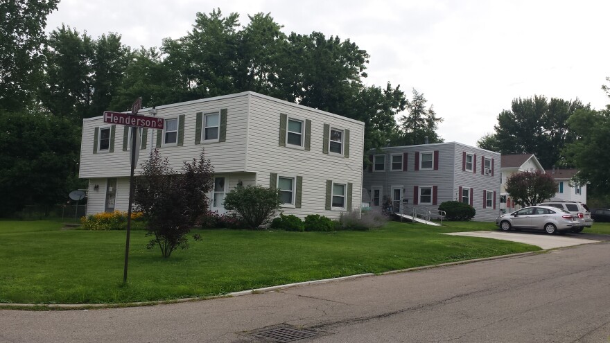 The houses in Greenmont Village are known for their flat roofs