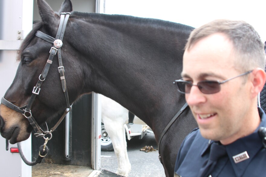 Officer Justin Hardy and "Radar" Of LMPD's Mounted Patrol unit