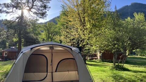 A campsite at Wallowa Lake State Park, May 24, 2025.