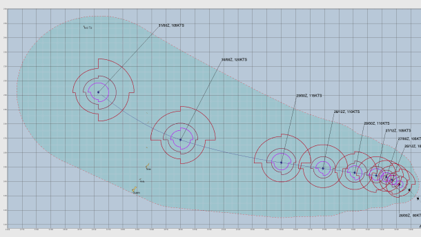 Typhoon In-Fa is expected to pass well to the north of Saipan and Tinian on Friday.