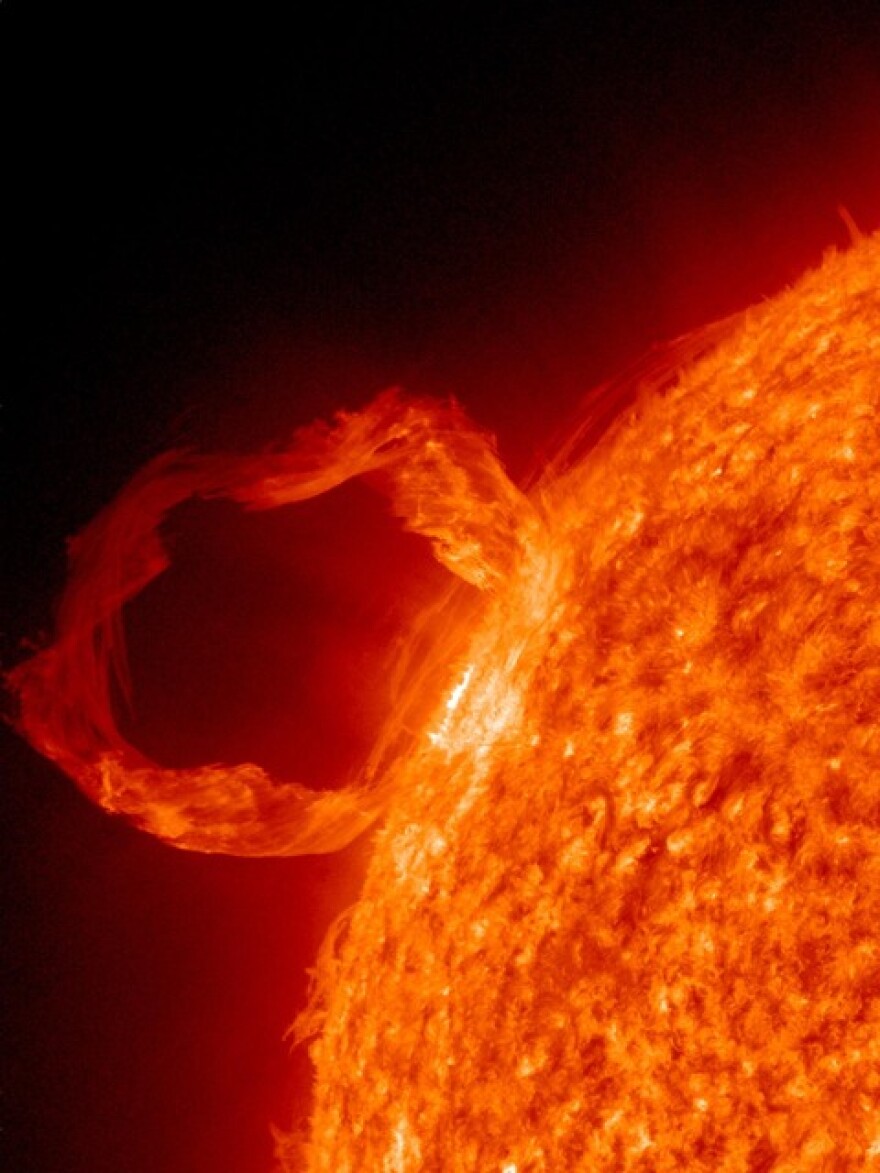 A solar flare.