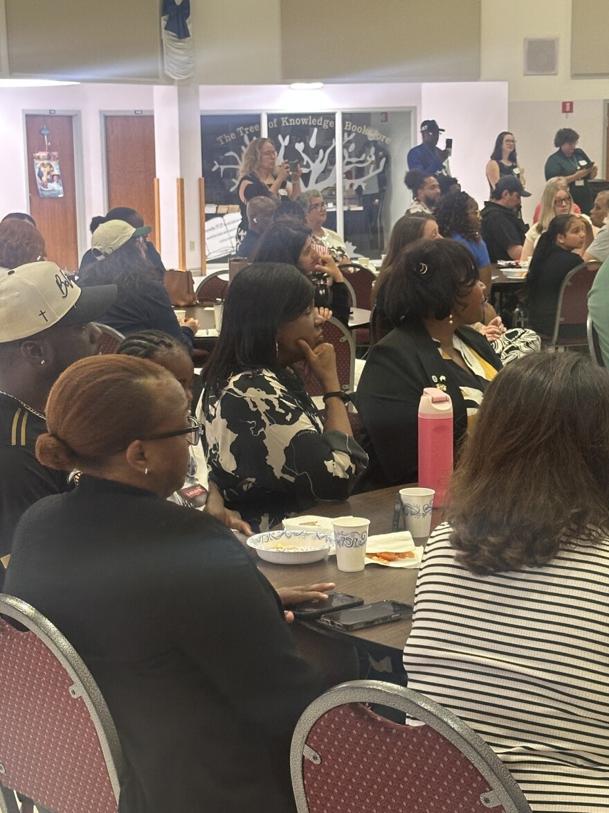 Dr. Ebony Prophet-Bullock, the interim superintendent of Buffalo Public Schools, listening in at the forum.