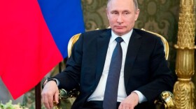 Russian President Vladimir Putin attends a meeting with his Uzbek counterpart at the Kremlin in Moscow on April 5, 2017. (Pavel Golovkin/AFP/Getty Images)