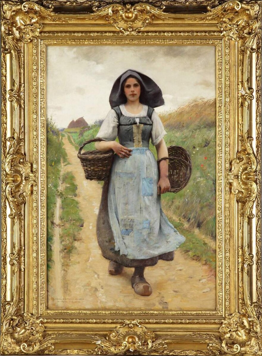 Boston painter Charles Sprague Pearce’s A Peasant Girl, once held by the Rochester Historical Society, was sold and fetched $63,500 at auction.