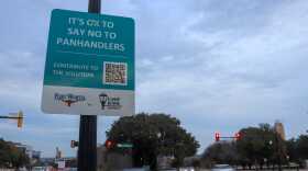The City of Fort Worth has placed signs discouraging drivers from contributing to panhandlers at major intersections.