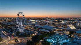 Rendering showing a 250-foot-tall observation wheel will be built along Downtown Tampa's waterfront.