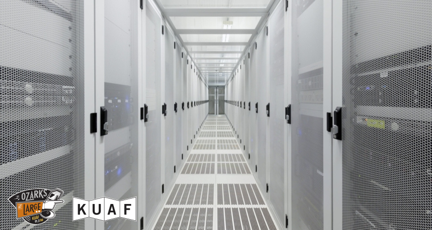 A server room in a data center.
