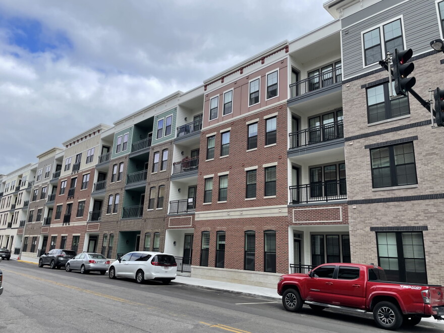 Vault on Main apartments as seen from Sycamore St. in Downtown Evansville, Sept. 24, 2026