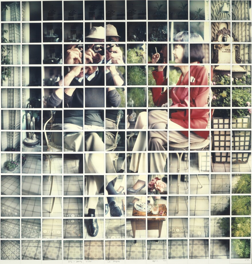 Hockney made this 1982 portrait of <em>Bill and Audrey Wilder </em>out of dozens of Polaroid pictures.
