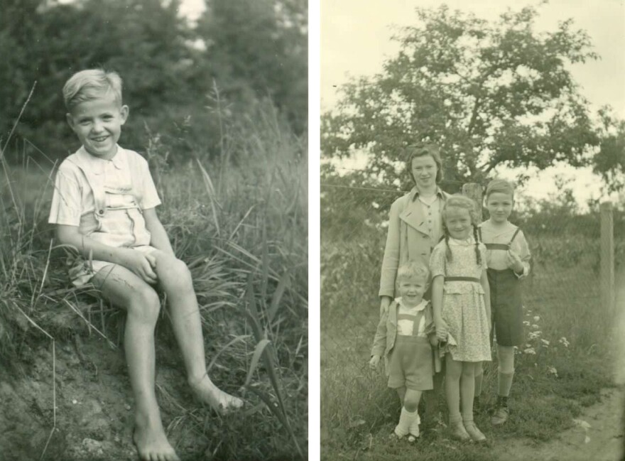 Boyd’s father John Pohlsander in 1945. John Pohlsander and his siblings, Ingrid, Achim and Heiti.