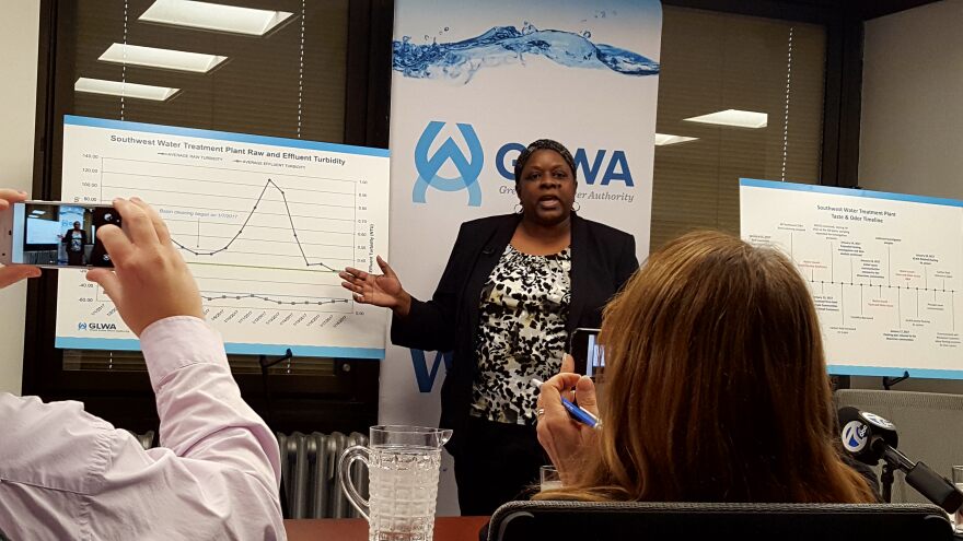 Great Lakes Water Authority COO Cheryl Porter explains what cause water to have bad smell and taste.