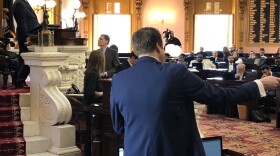 Rep. Derek Merrin (R-Monclova) raises an objection to House Speaker Jason Stephens (R-Kitts Hill) who refused to hear a motion from a fellow House Republican lawmaker on January 24, 2023.