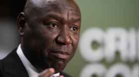 FILE - Attorney Ben Crump speaks during a news conference, May 5, 2025, in Memphis, Tenn. (AP Photo/George Walker IV, file)