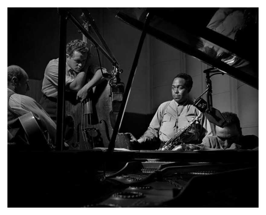 Charlie Parker and Lennie Tristano with guitarist Billy Bauer and bassist Eddie Safranski