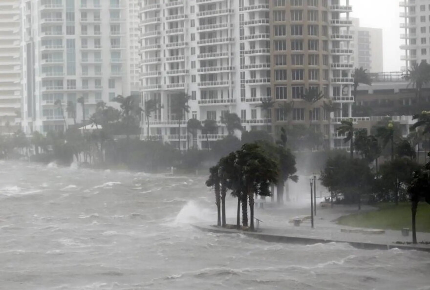 In 2017, Hurricane Irma pushed ashore a storm surge that flooded the shores of Biscayne Bay and moved up coastal rivers.