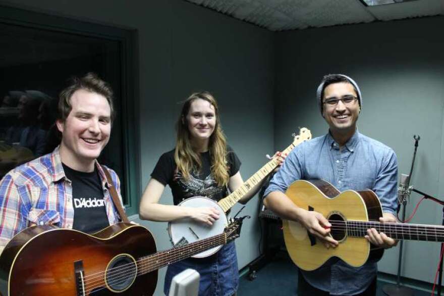 Matthew Tonner, Laney Jones and Tre Hester of Laney Jones and the Spirits. Photo: Matthew Peddie, WMFE