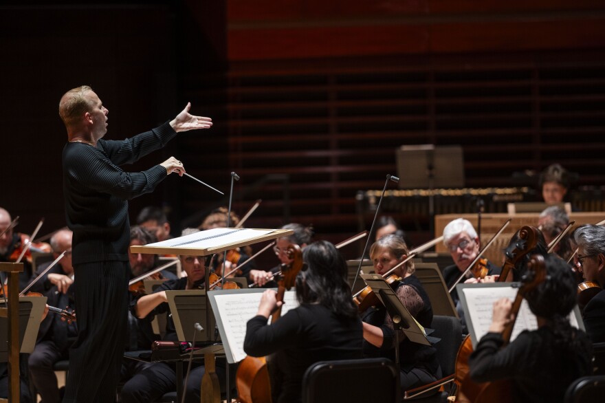 Yannick Nézet-Séguin conducts The Philadelphia Orchestra at Verizon Hall on Oct. 6, 2023.