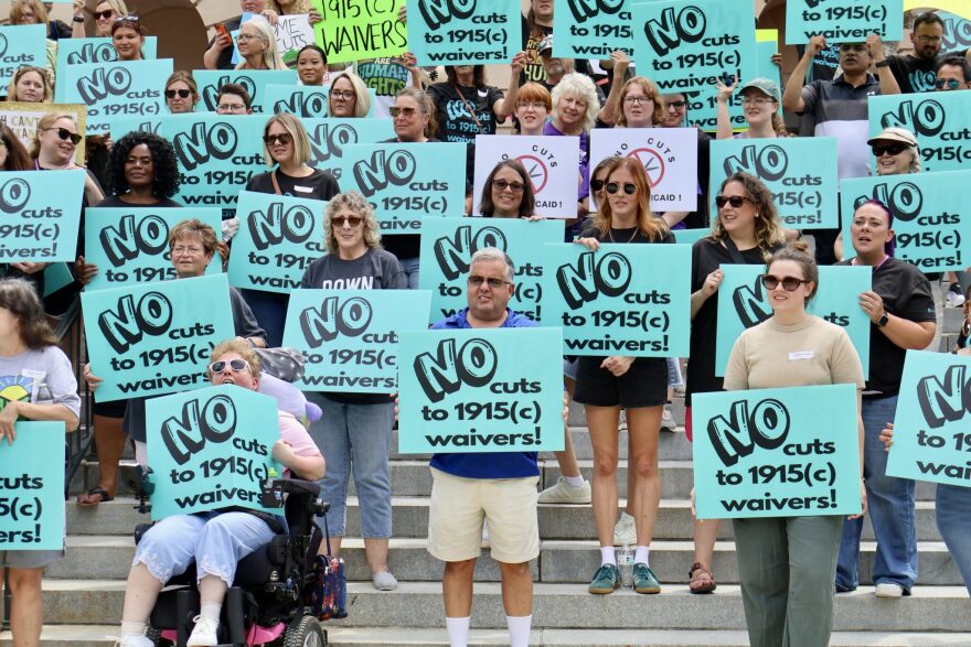 Hundreds of Kentuckians with disabilities and their loved ones and advocates came to Frankfort and pleaded with elected officials to find a way to protect the services they receive through Medicaid waivers.